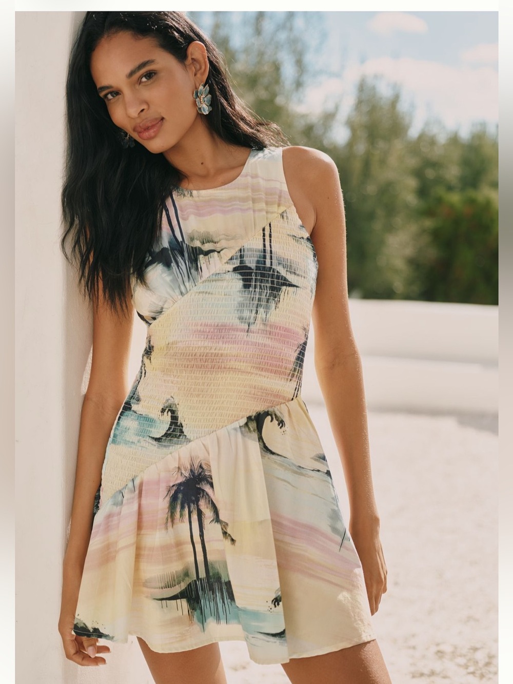 NWT Anthropologie Celandine Blue Crush Mini Dress Small